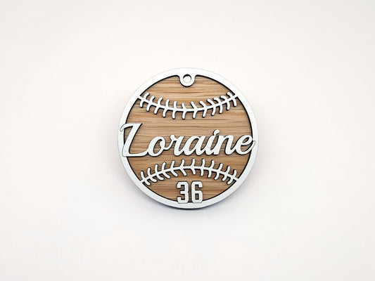 Baseball Ornament (Two-Layer Design)