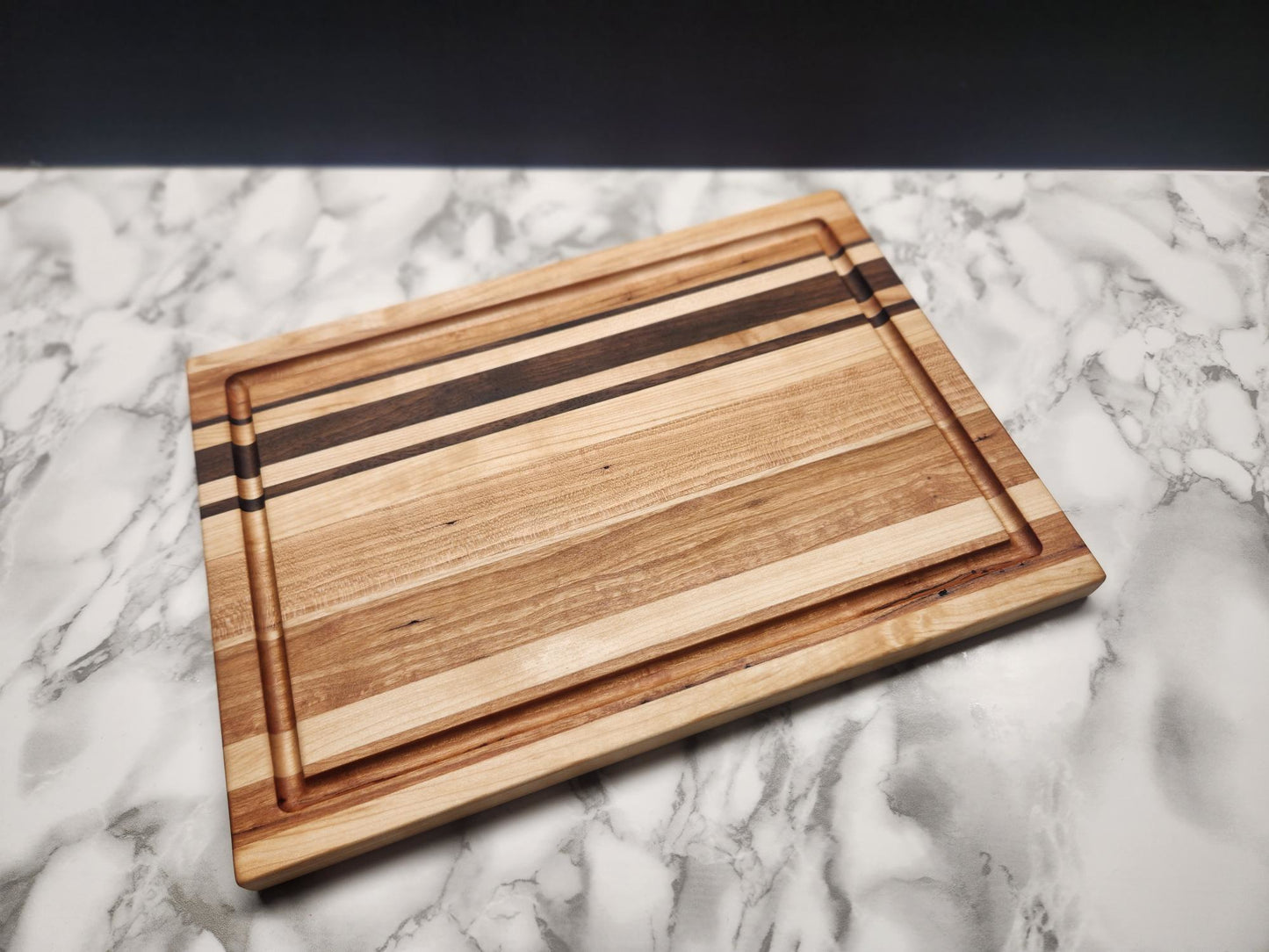 Hand-Crafted Walnut Stripe Cutting Boards