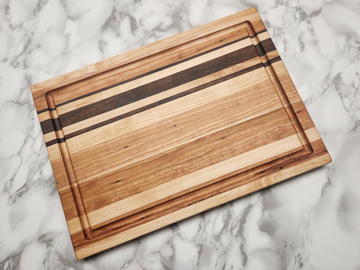 Hand-Crafted Walnut Stripe Cutting Boards